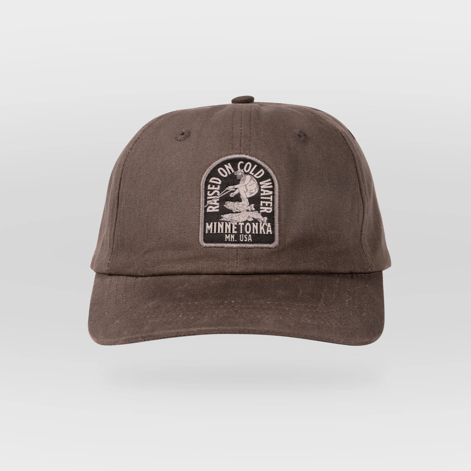 Six Panel Waxed Canvas Dad Hat | Raised on Cold Water - Image 5