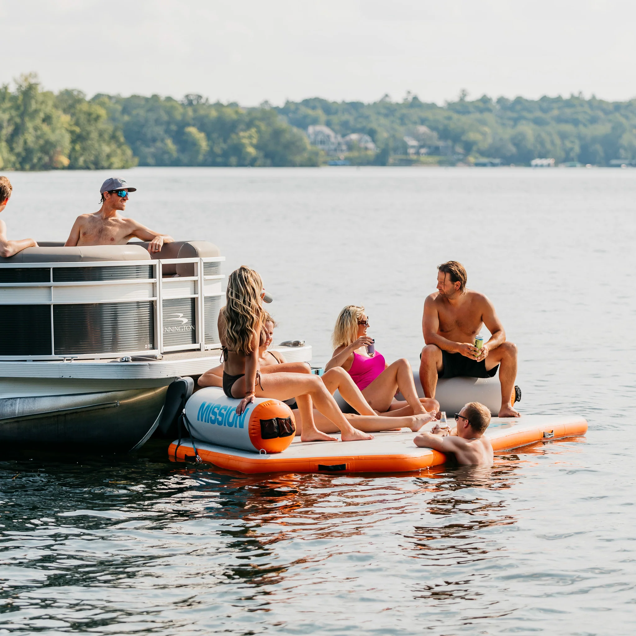 REEF DECK | Inflatable Swim Platform & Lounger | Connects to Pontoon - Image 13