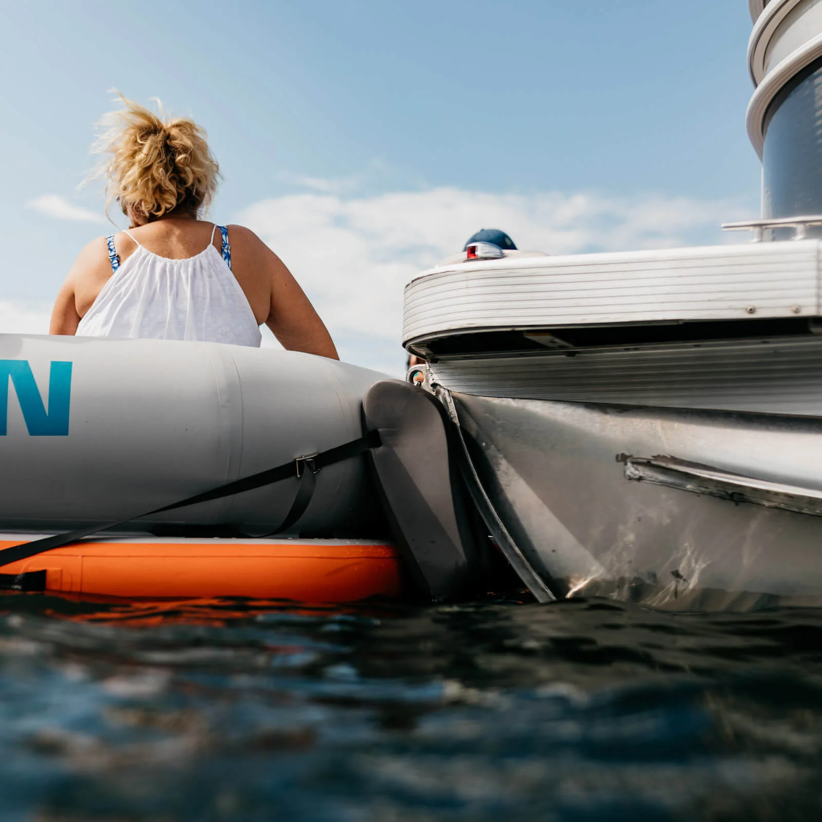 REEF DECK | Inflatable Swim Platform & Lounger | Connects to Pontoon - Image 16